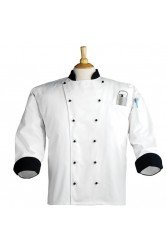 Siyah Hakım Yakalı Aşçı Forma Takımı