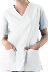Beyaz V Yaka Hemşire Forma Takımı