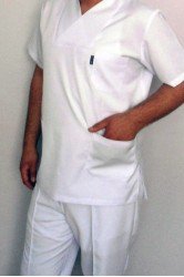 Beyaz Zarf Yaka Doktor Forma Takımı