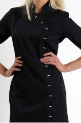 Uzun Metal Düğmeli Hemşire Forması