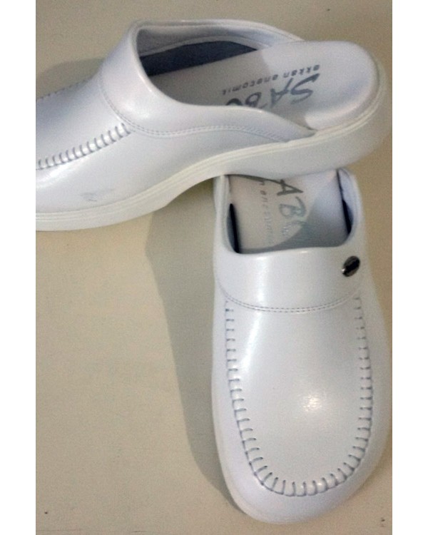 Bayan Sabo Terlik Beyaz Saraçlı Ortopedik